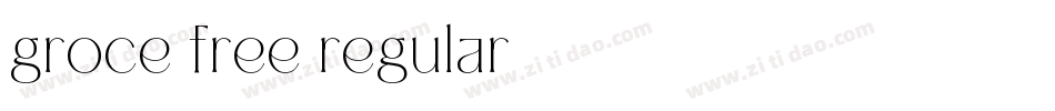 groce free regular字体转换